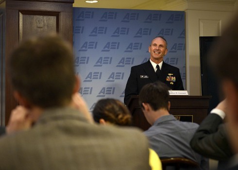 Đô đốc Jonathan Greenert, Bộ trưởng Tác chiến Hải quân Mỹ tại Viện nghiên cứu doanh nghiệp Mỹ (AEI)
